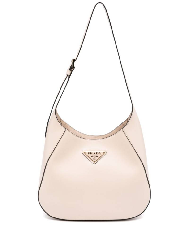 Prada triangle logo shoulder bag - Neutrals von Prada