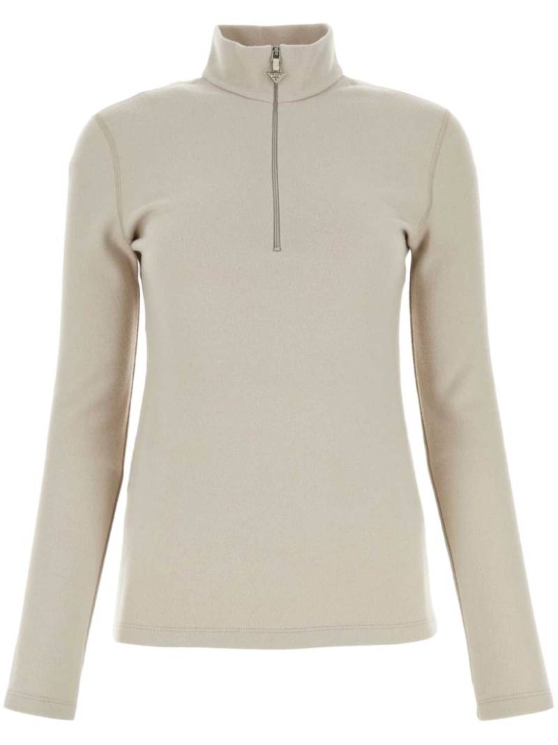 Prada triangle-logo sweater - Neutrals von Prada