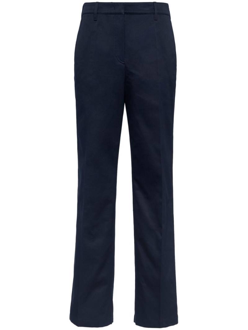 Prada triangle-logo trousers - Blue von Prada