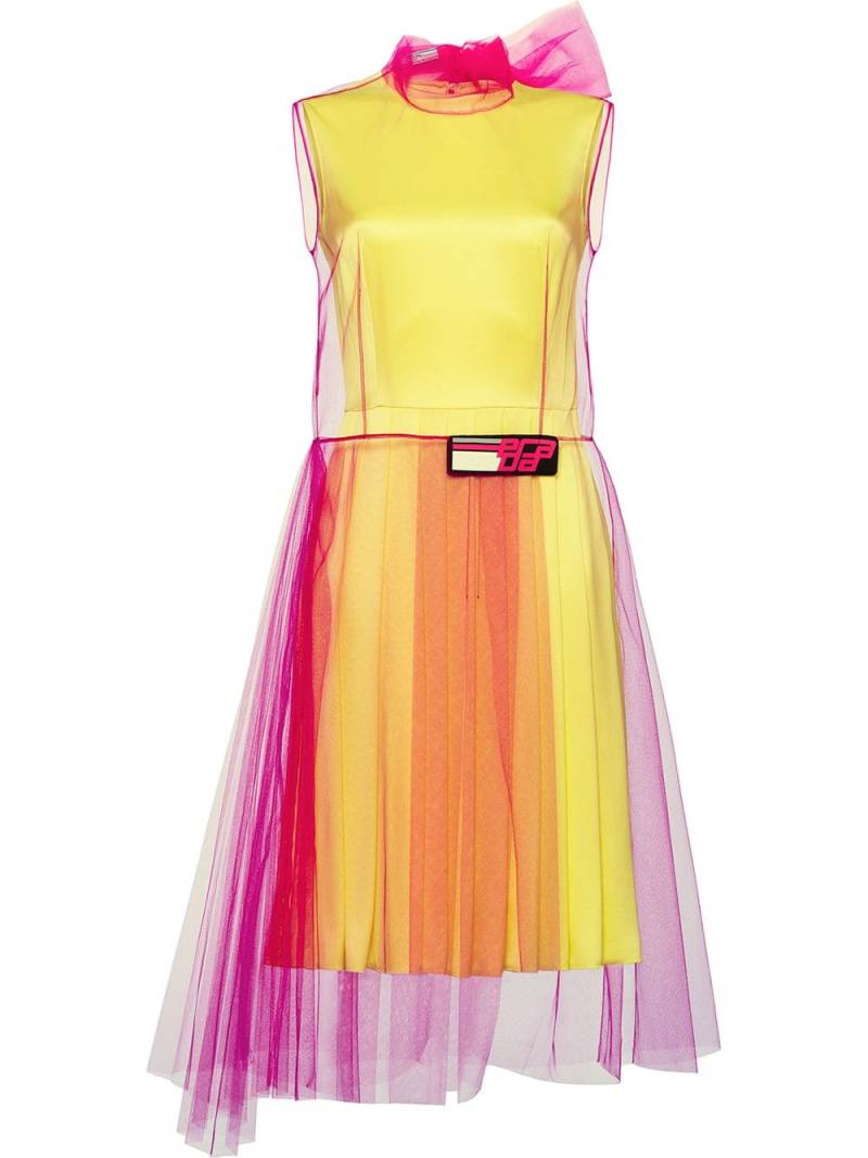 Prada tulle and silk satin dress - Yellow von Prada