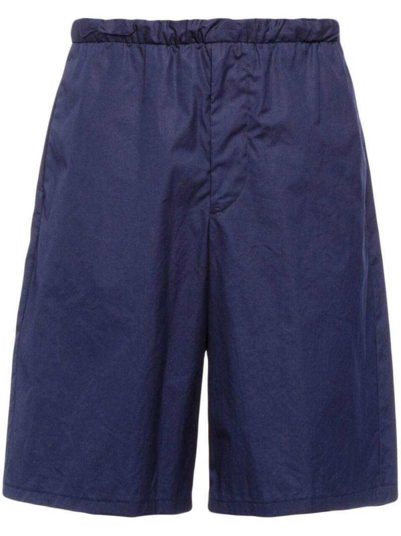 Prada triangle-logo cotton bermuda shorts - Blue von Prada