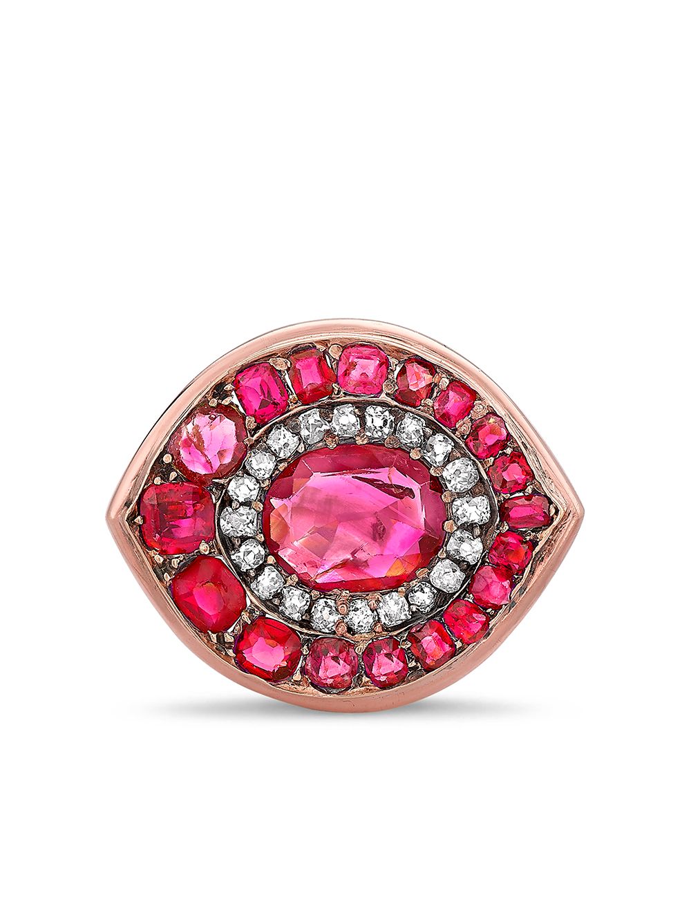 Pragnell Vintage 1911-1940 18kt rose gold Art Deco ruby and diamond ring - Pink von Pragnell Vintage