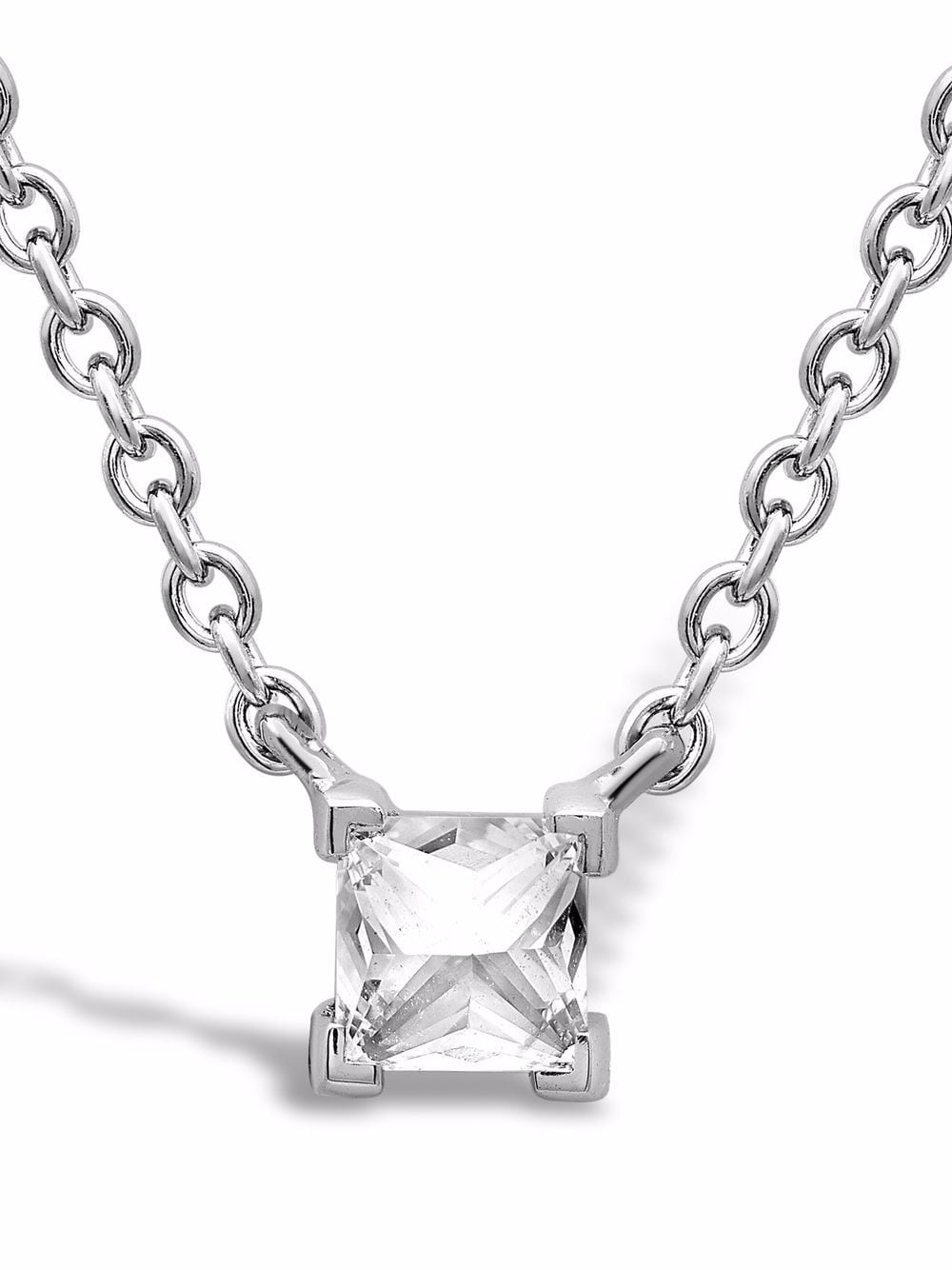 Pragnell 18kt white gold RockChic diamond solitaire necklace - Silver von Pragnell