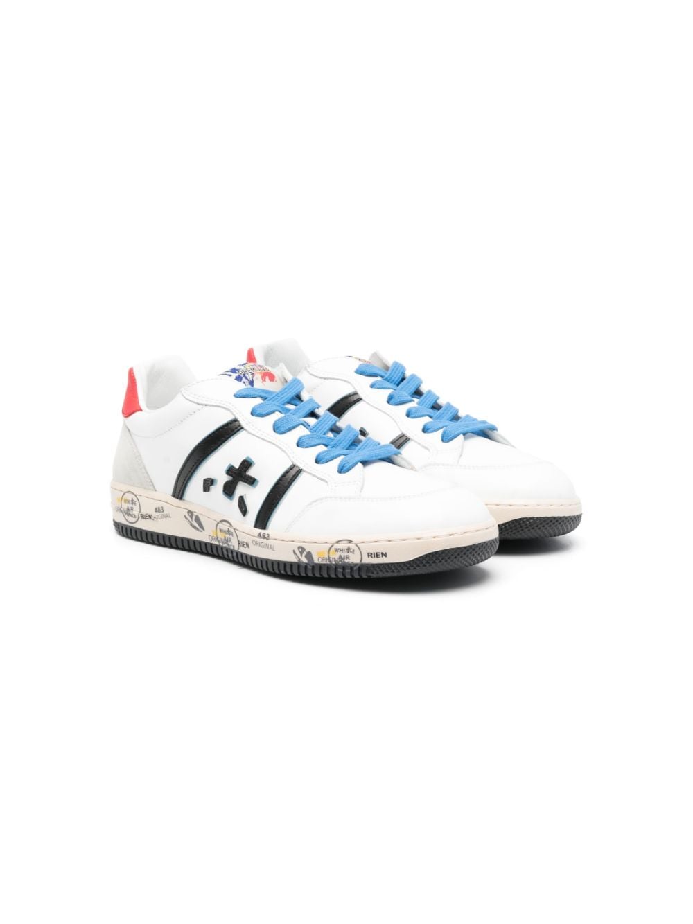 Premiata Kids Wally leather low-top sneakers - White von Premiata Kids