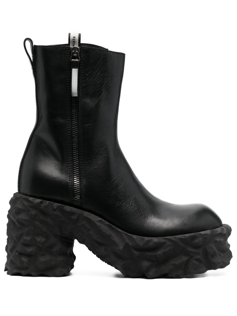 Premiata 110mm zip-up chunky leather boots - Black von Premiata
