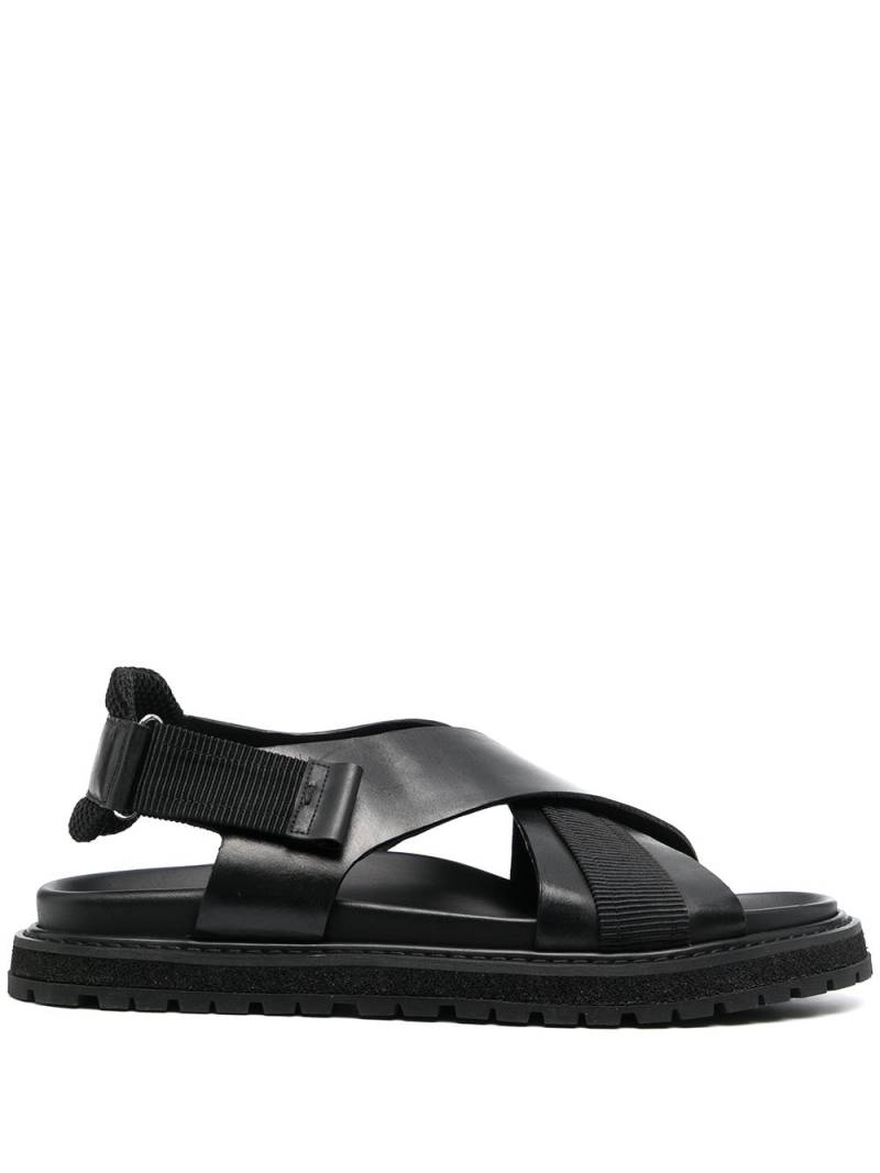 Premiata crossover-strap leather sandals - Black von Premiata