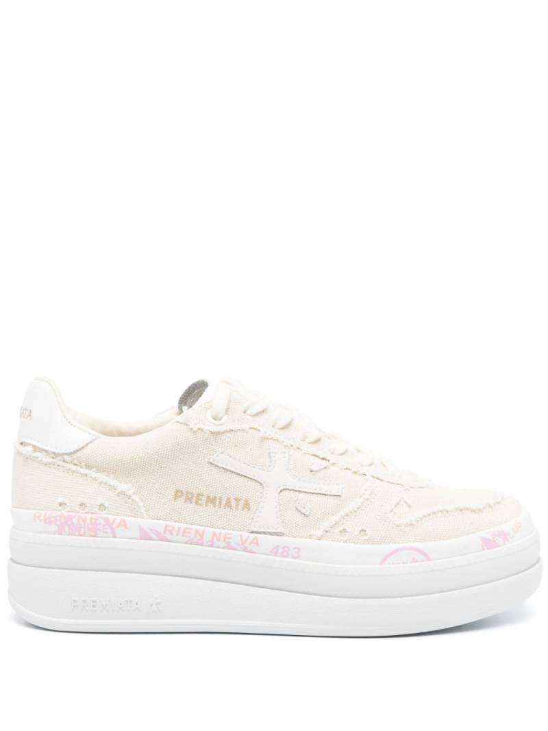 Premiata knitted panelled sneakers - Neutrals von Premiata