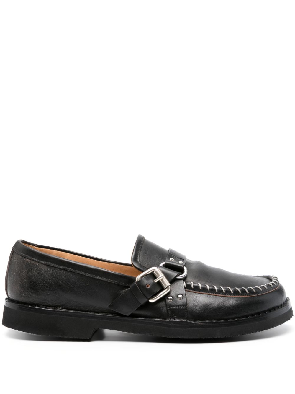 Premiata leather buckle loafers - Black von Premiata