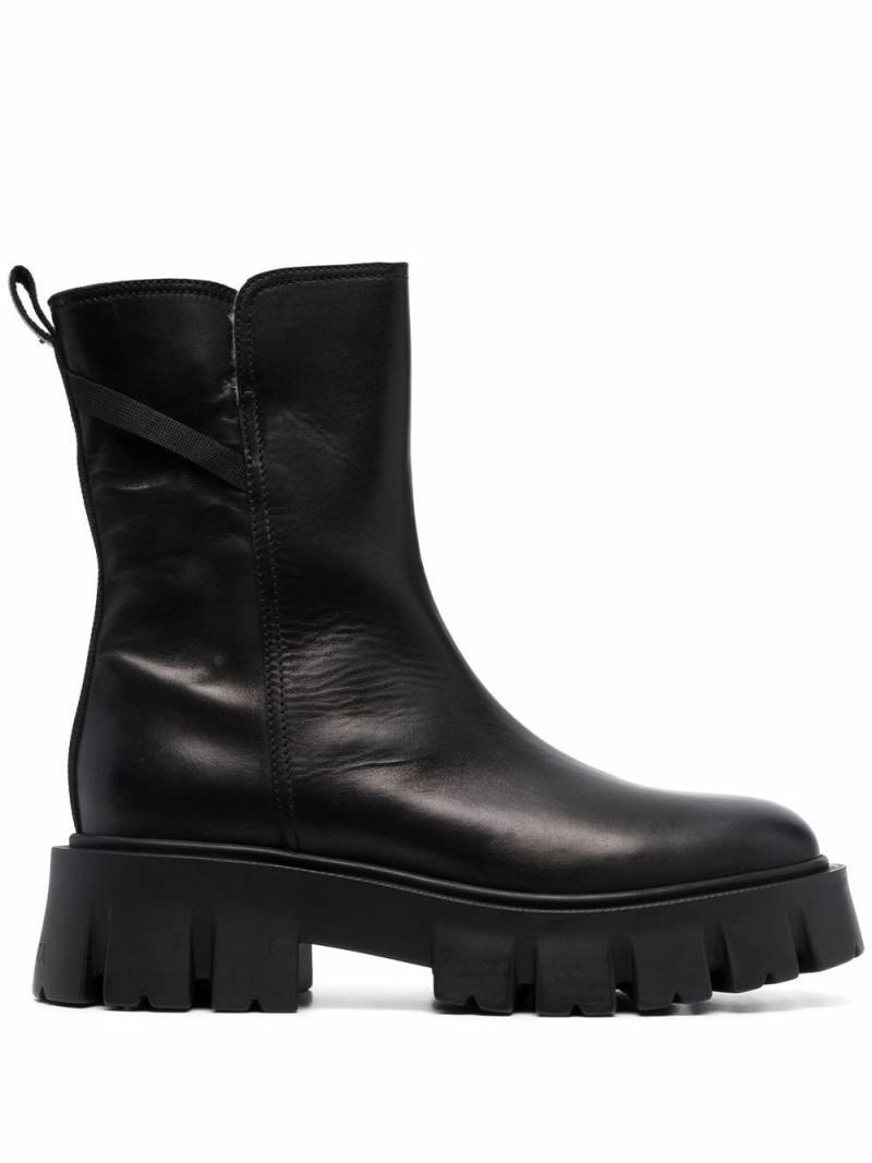 Premiata leather shearling boots - Black von Premiata