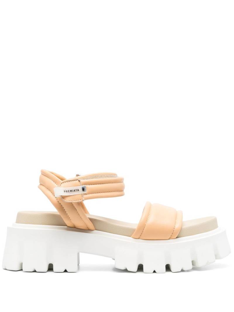 Premiata leather touch-strap platform sandals - Neutrals von Premiata