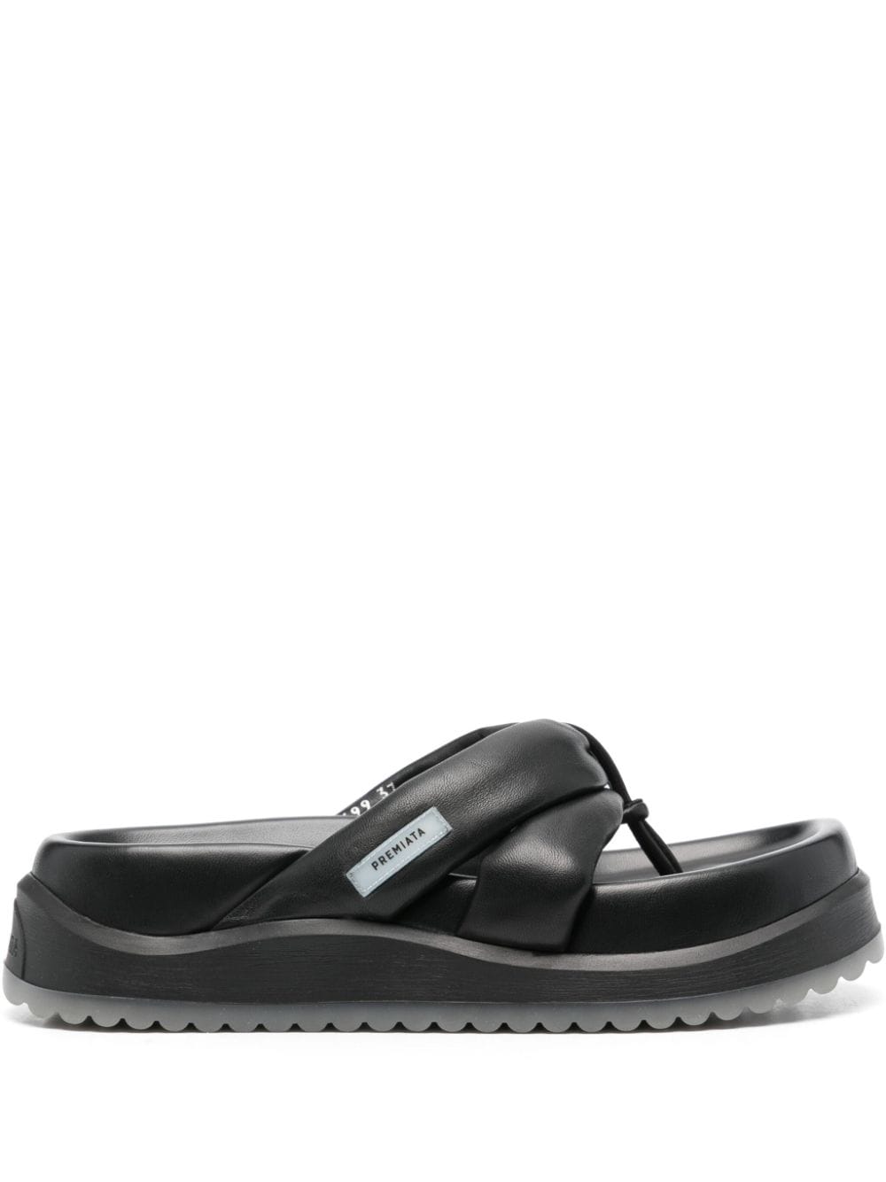 Premiata padded-design leather sandals - Black von Premiata