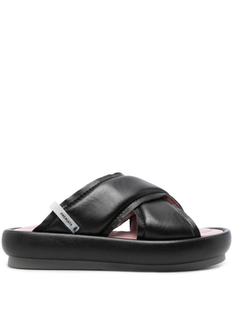 Premiata padded leather slides - Black von Premiata