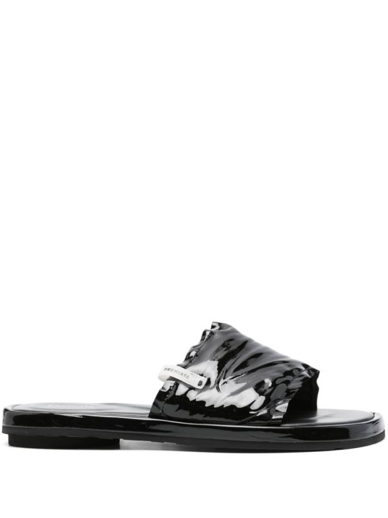 Premiata patent leather slides - Black von Premiata