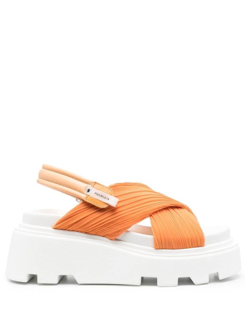 Premiata side touch-strap fastening sandals - Orange von Premiata