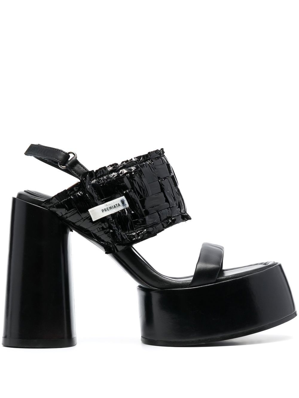 Premiata sling back leather platform sandals - Black von Premiata