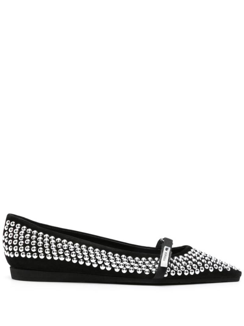 Premiata stud-embellished ballerina shoes - Black von Premiata