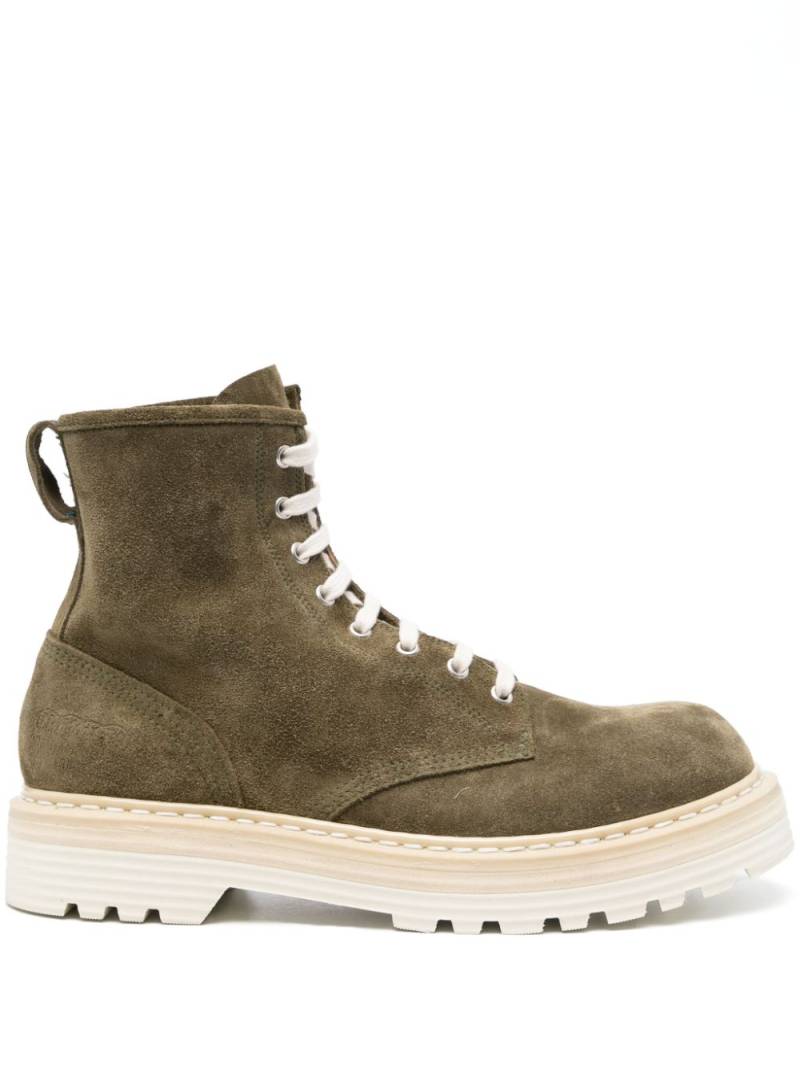 Premiata suede combat boots - Green von Premiata