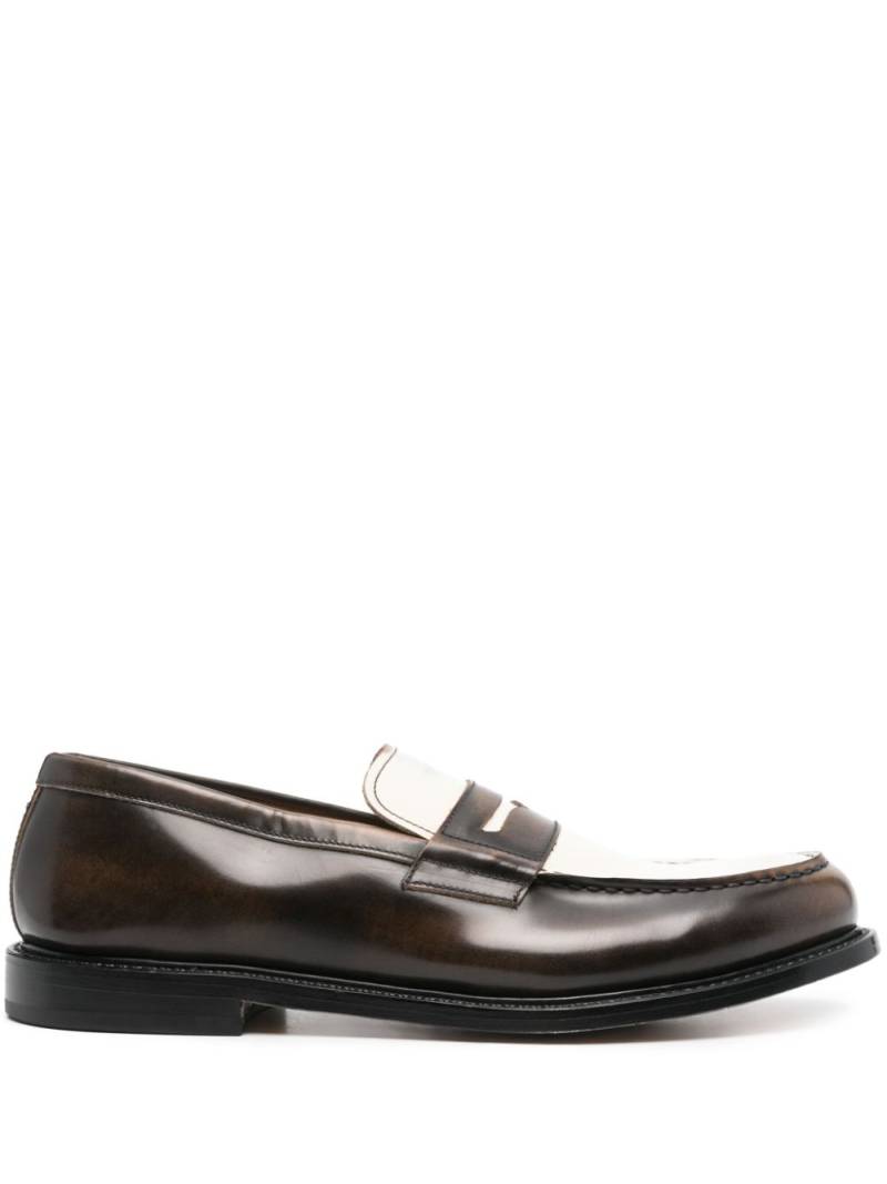 Premiata two-tone leather loafers - Brown von Premiata