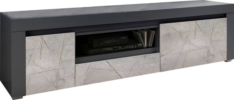 Home affaire Lowboard »Stone Marble«, mit einem edlen Marmor-Optik Dekor, Breite 180 cm von home affaire