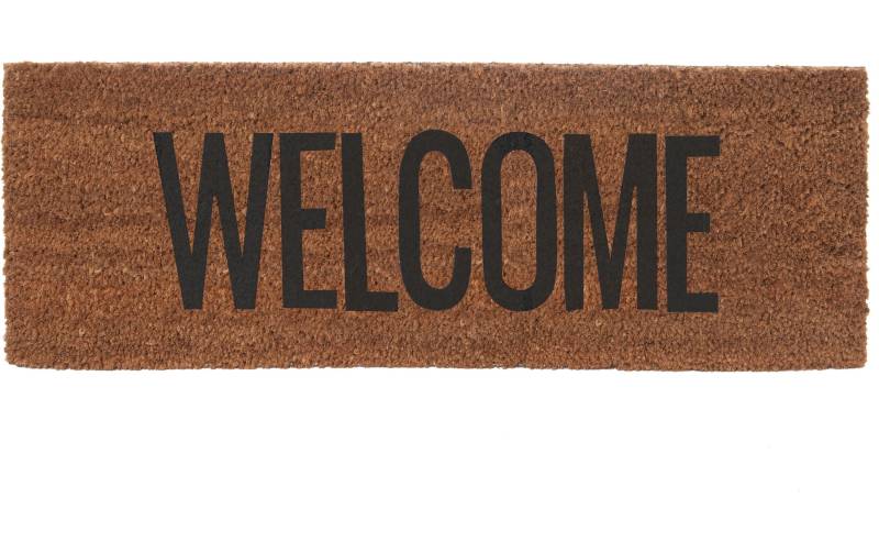 Present Time Fussmatte »Fussmatte Welcome Braun 75 cm x 26 cm« von Present Time