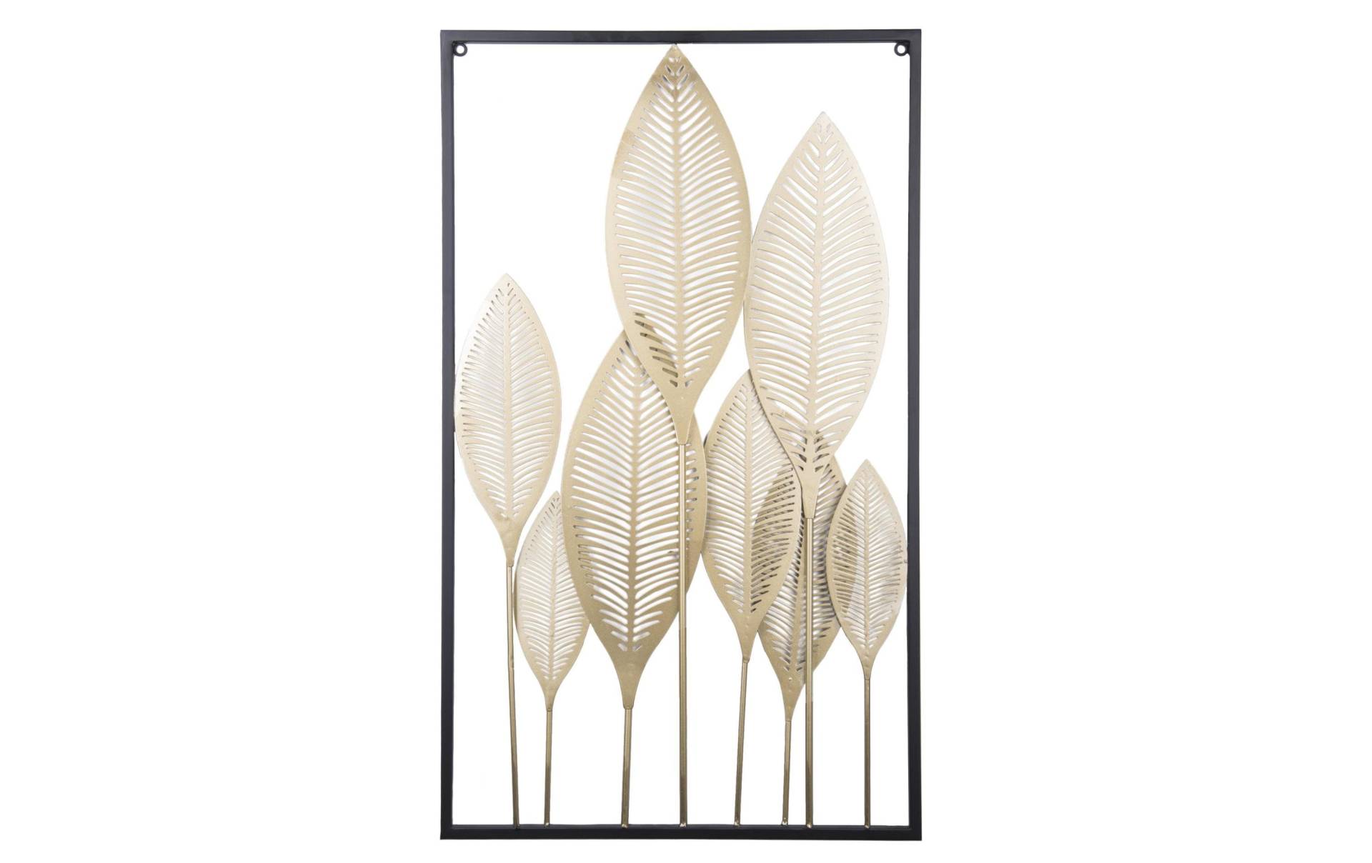 Present Time Wandbild »Wall Art Leaves 80 x 44 cm, Goldfarben« von Present Time