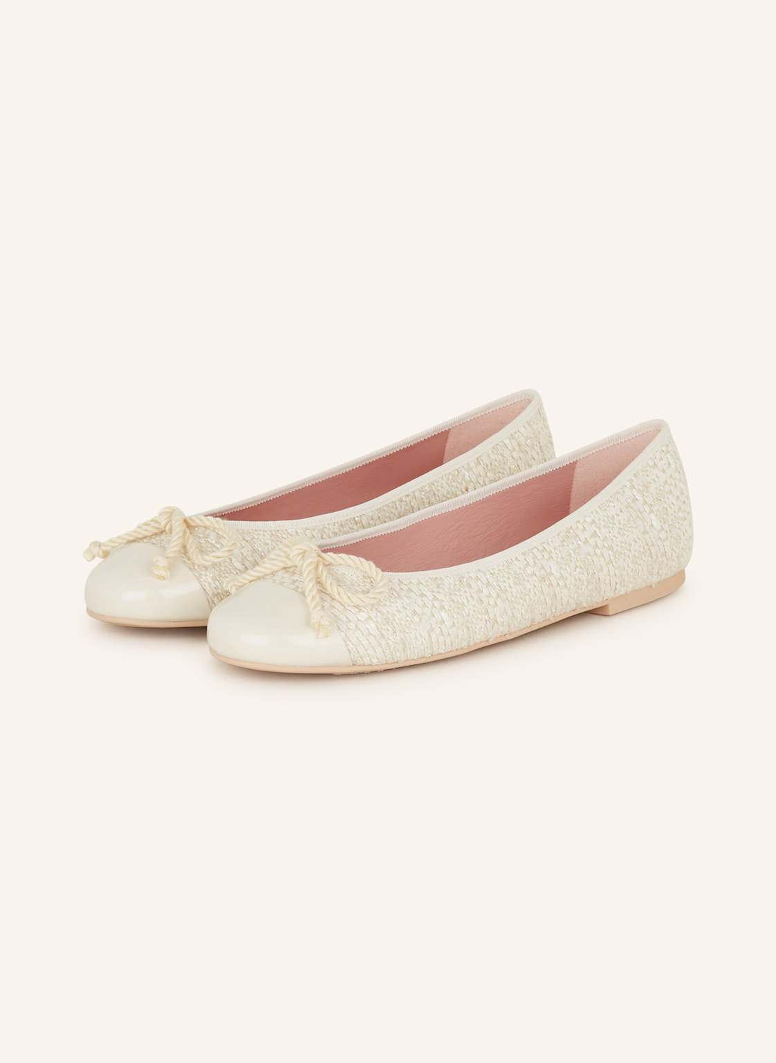 Pretty Ballerinas Bouclé-Ballerinas Shade Monae Mit Glitzergarn weiss von Pretty Ballerinas