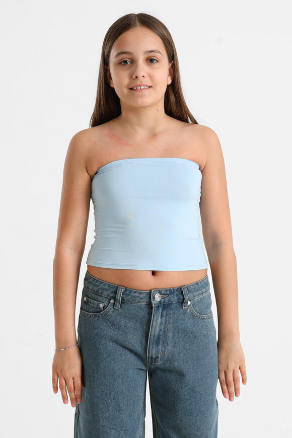 Pretty Mess Bandeau Crop Top | Hellblau | Mädchen  | 10 von Pretty Mess