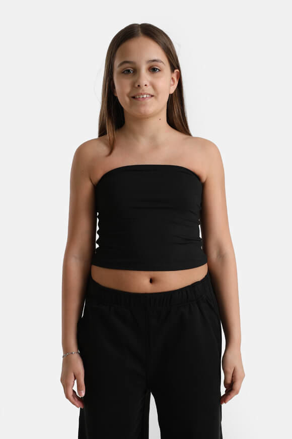 Pretty Mess Bandeau Crop Top | Schwarz | Mädchen  | 10 von Pretty Mess