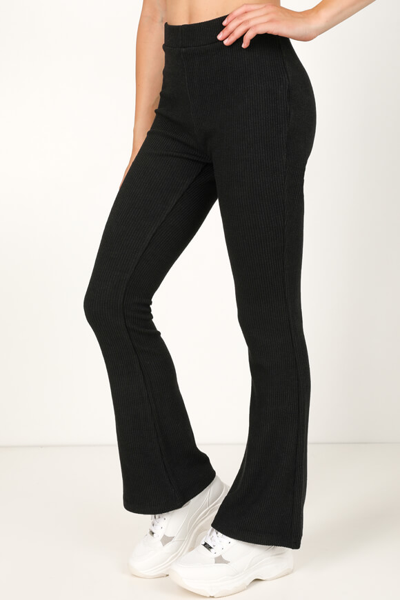 Pretty Mess Gerippte Bootcut Leggings | Schwarz | Mädchen  | 12 von Pretty Mess