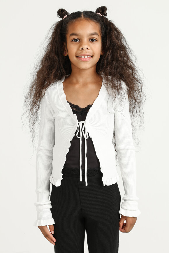 Pretty Mess Gerippter Crop Cardigan | Offwhite | Mädchen  | 10 von Pretty Mess