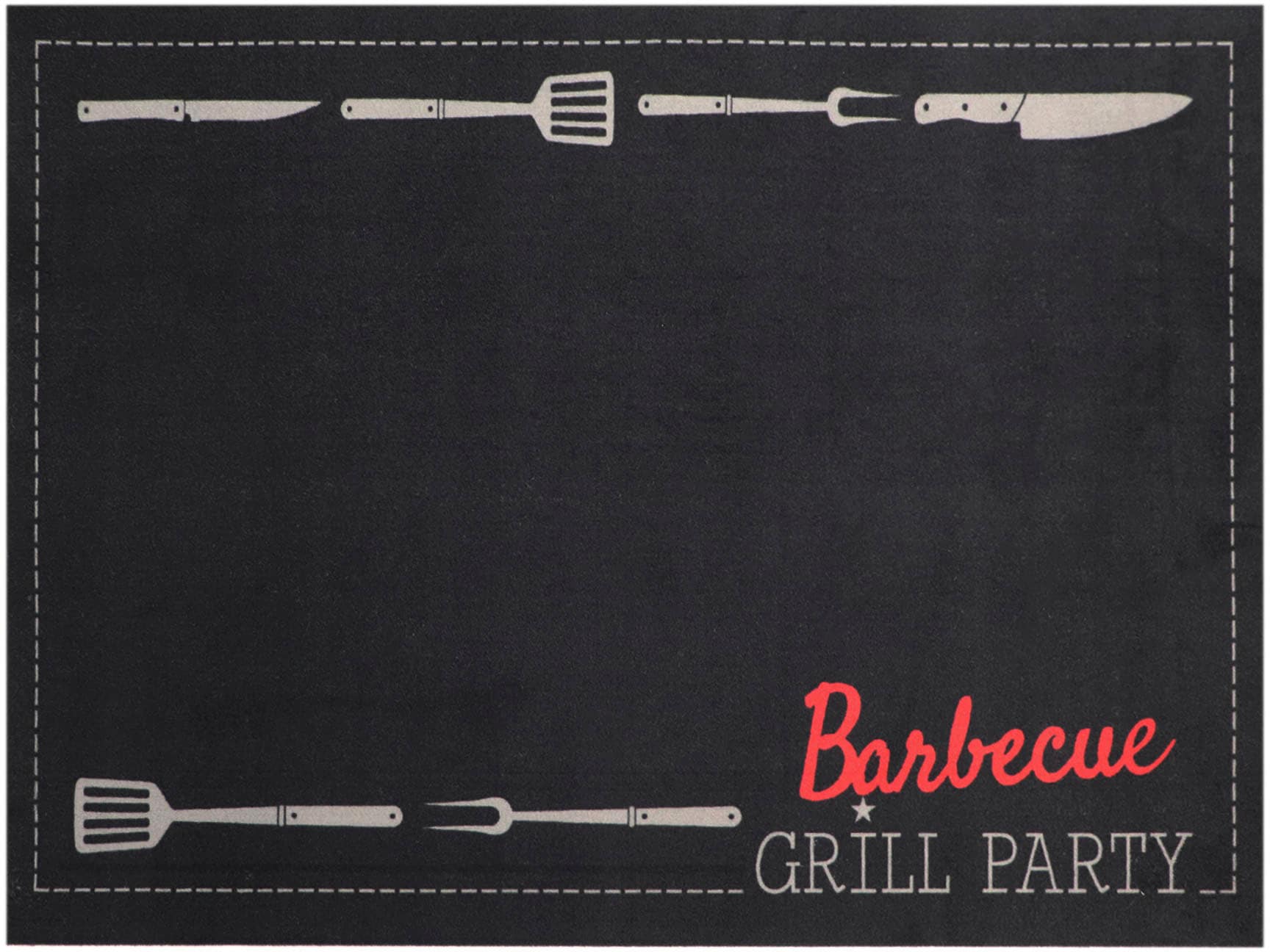 Primaflor-Ideen in Textil Fussmatte »BBQ Grillunterlage GRILL PARTY«, rechteckig, Grillmatte ideal als Bodenschutz, ruschhemmend, waschbar von Primaflor-Ideen in Textil