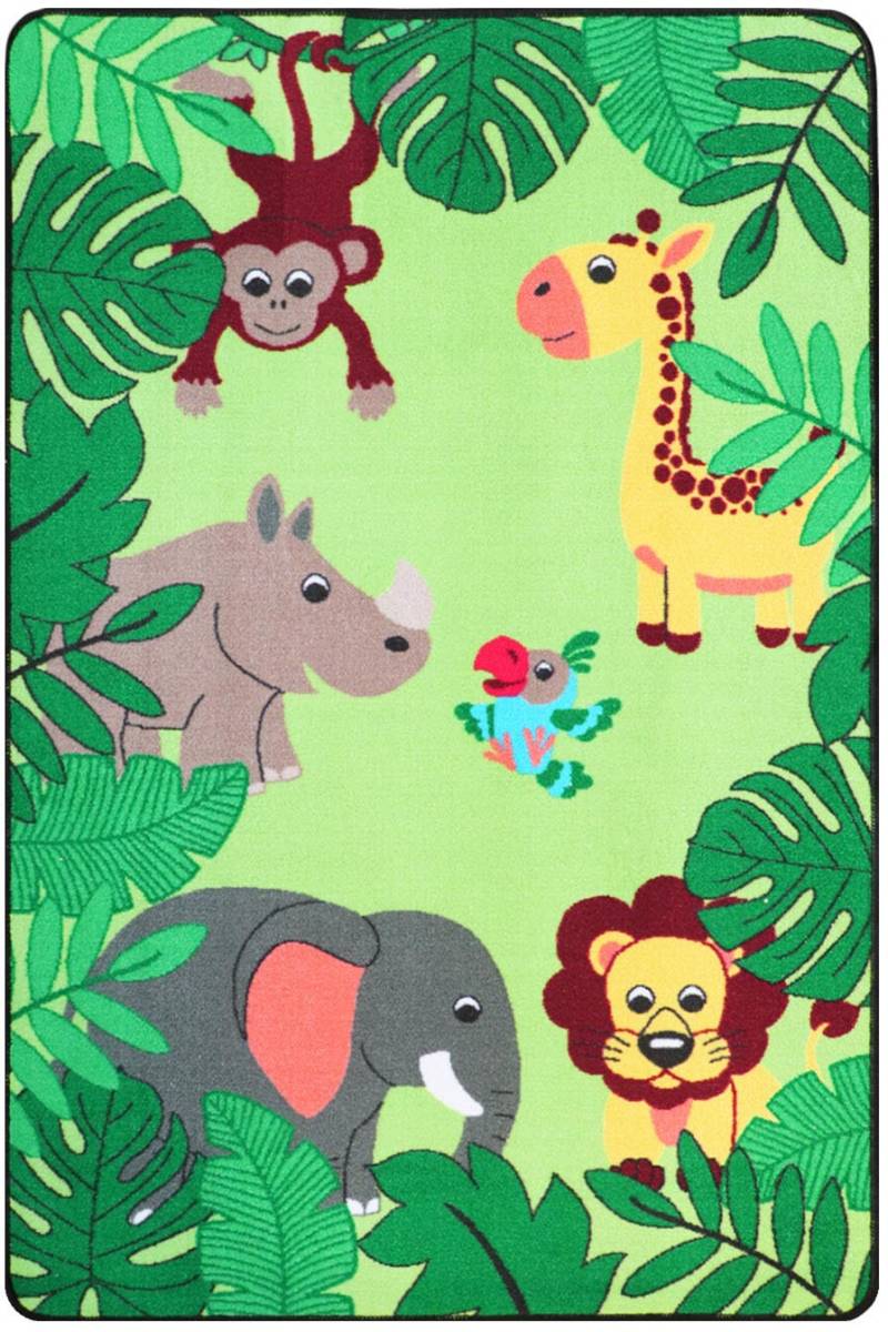 Primaflor-Ideen in Textil Kinderteppich »JUNGLE«, rechteckig, 5 mm Höhe, Motiv Dschungel Tiere, Kinderzimmer von Primaflor-Ideen in Textil