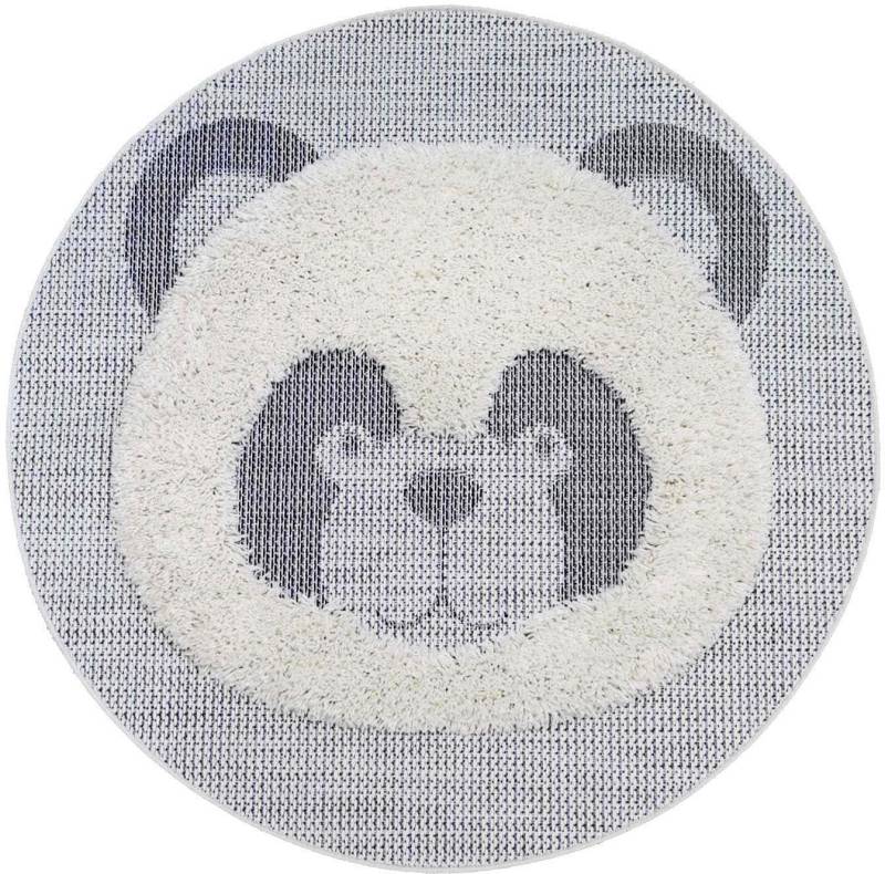 Primaflor-Ideen in Textil Kinderteppich »NAVAJO - Panda«, rund, 35 mm Höhe, Hoch-Tief-Effekt, Motiv Panda, Kinderzimmer von Primaflor-Ideen in Textil