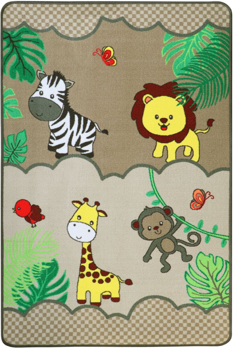 Primaflor-Ideen in Textil Kinderteppich »SAFARI«, rechteckig, 5 mm Höhe, Motiv Tiere der Savanne, Kinderzimmer von Primaflor-Ideen in Textil