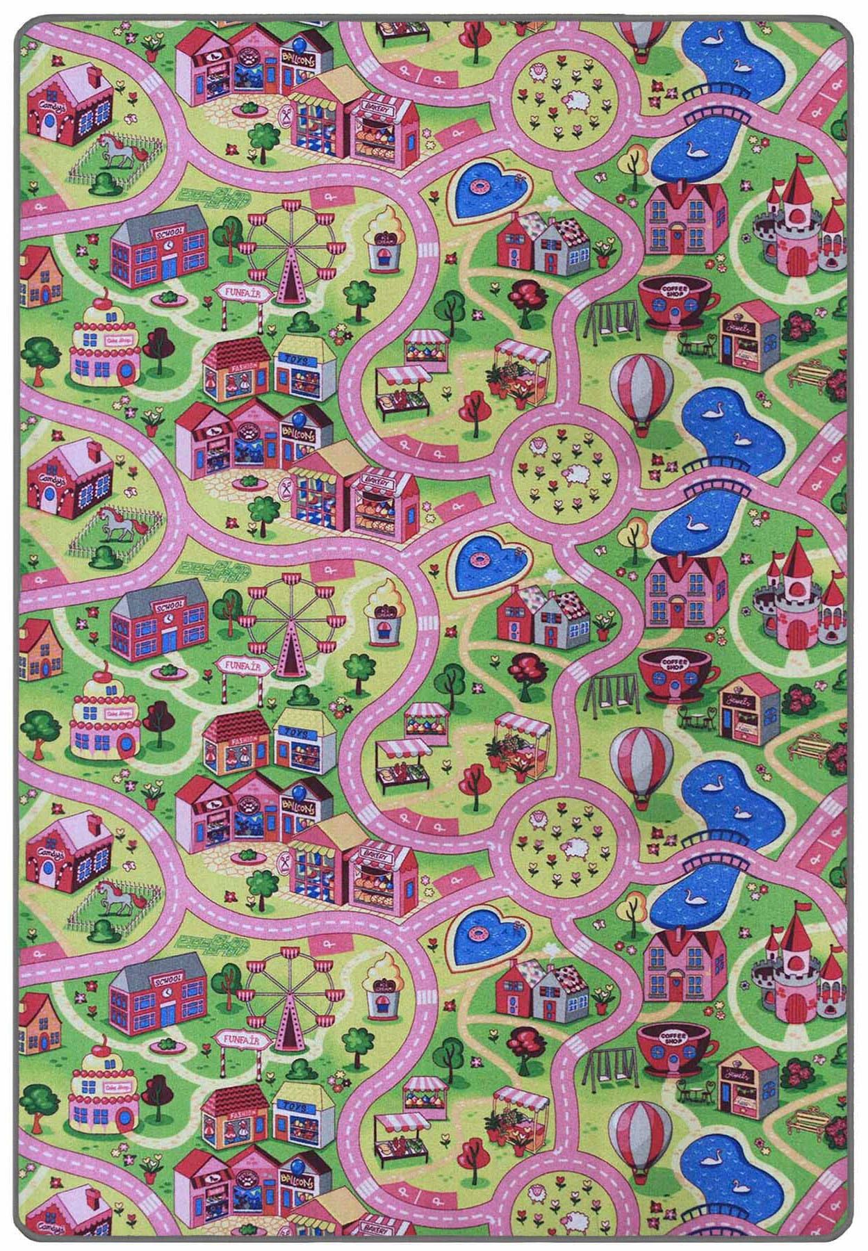 Primaflor-Ideen in Textil Kinderteppich »SWEET CITY«, rechteckig, Strassen-Spiel-Teppich, Strassenbreite ca. 9 cm, Kinderzimmer von Primaflor-Ideen in Textil