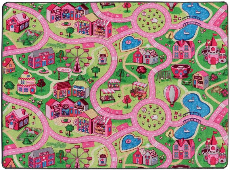 Primaflor-Ideen in Textil Kinderteppich »SWEET CITY«, rechteckig, 5 mm Höhe, Strassen-Spiel-Teppich, Strassenbreite ca. 9 cm, Kinderzimmer von Primaflor-Ideen in Textil