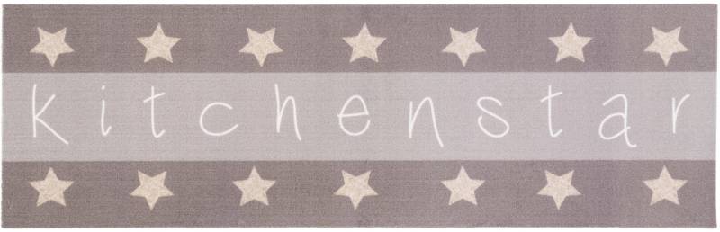 Primaflor-Ideen in Textil Küchenläufer »KITCHEN STAR«, rechteckig, 5 mm Höhe, mit Schriftzug & Motiv Sterne, rutschhemmend, waschbar, Küche von Primaflor-Ideen in Textil