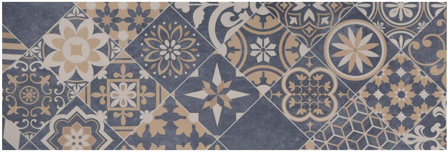 Primaflor-Ideen in Textil Vinyl-Läufer »Küchenläufer VERSAILLE«, rechteckig, Läufer aus Vinyl, abwischbar, Motiv Fliesenoptik Ornamente, Küche von Primaflor-Ideen in Textil