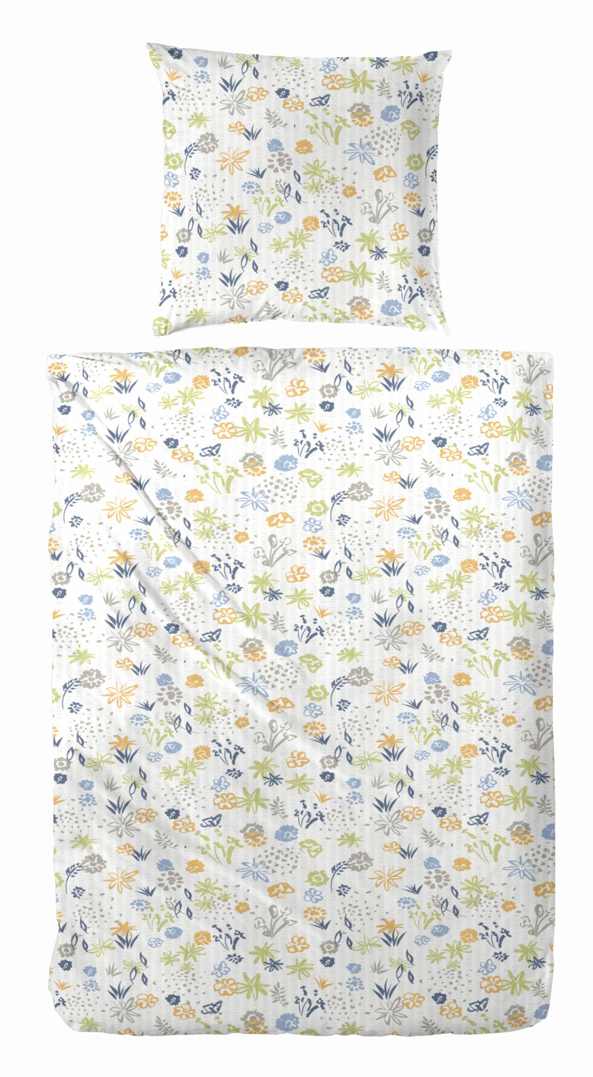 Primera Bettwäsche »Primera Soft-Seersucker-Bettwäsche Blümchen«, (1 tlg.), mit bunten Blumen von Primera