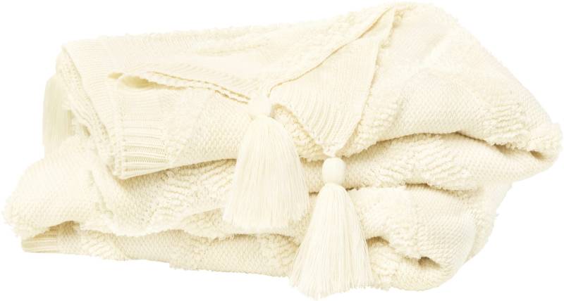 Primera Tagesdecke »Kuscheldecke Boho«, mit trendigen Bommeln von Primera