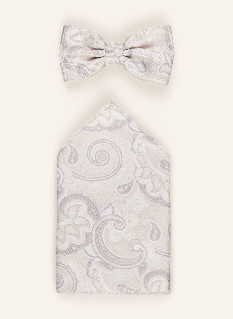 Prince Bowtie Set: Fliege Und Einstecktuch beige von Prince BOWTIE