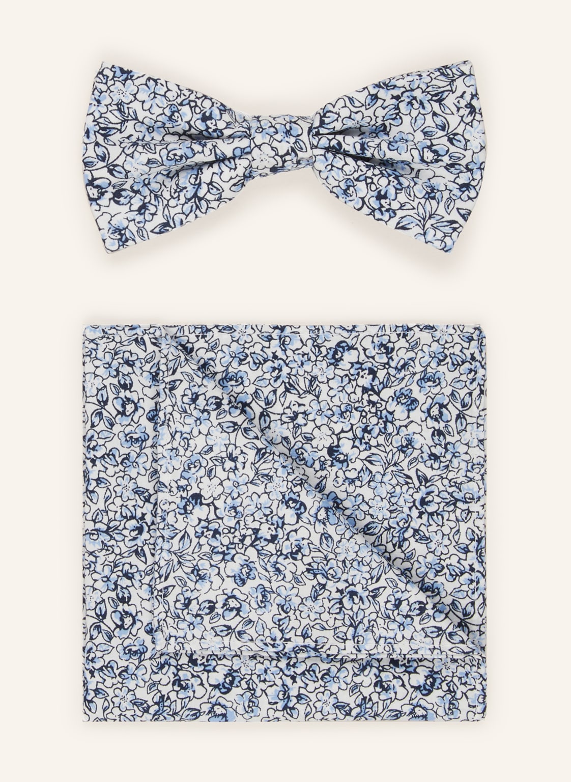 Prince Bowtie Set: Fliege Und Einstecktuch blau von Prince BOWTIE