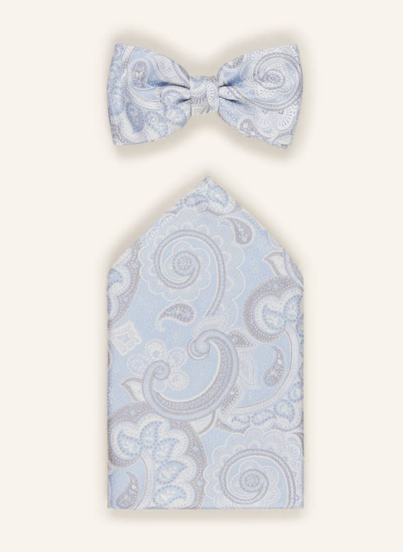 Prince Bowtie Set: Fliege Und Einstecktuch blau von Prince BOWTIE