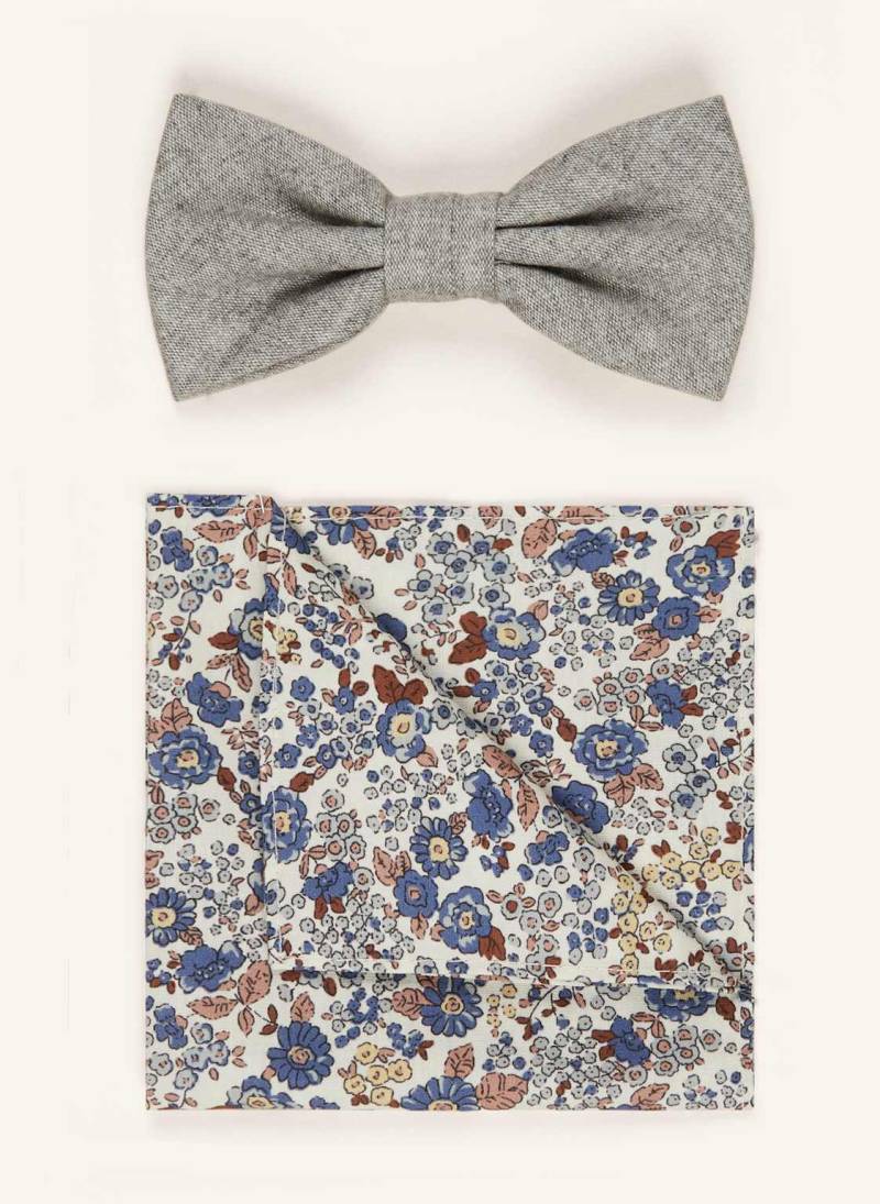 Prince Bowtie Set: Fliege Und Einstecktuch grau von Prince BOWTIE