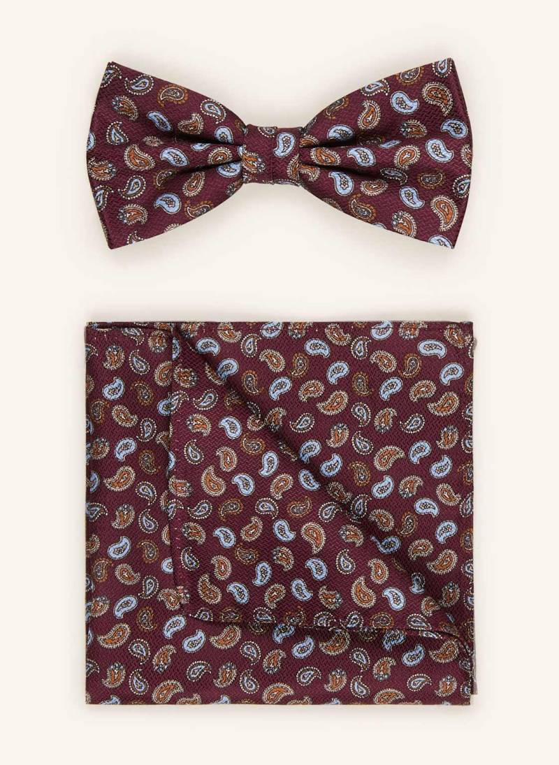 Prince Bowtie Set: Fliege Und Einstecktuch rot von Prince BOWTIE