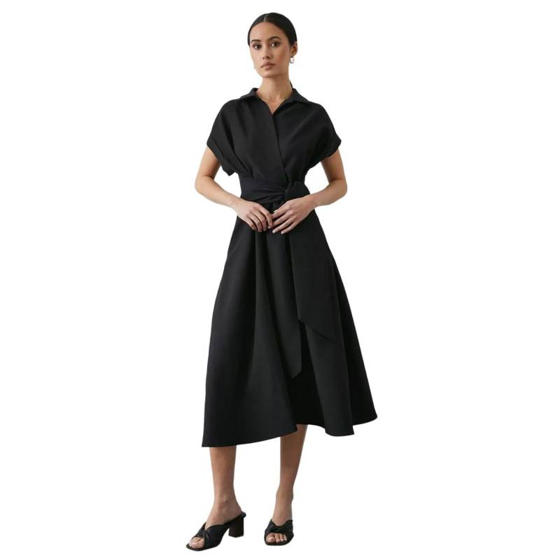 Midikleid Vorne Gebunden Damen Schwarz 44 von Principles