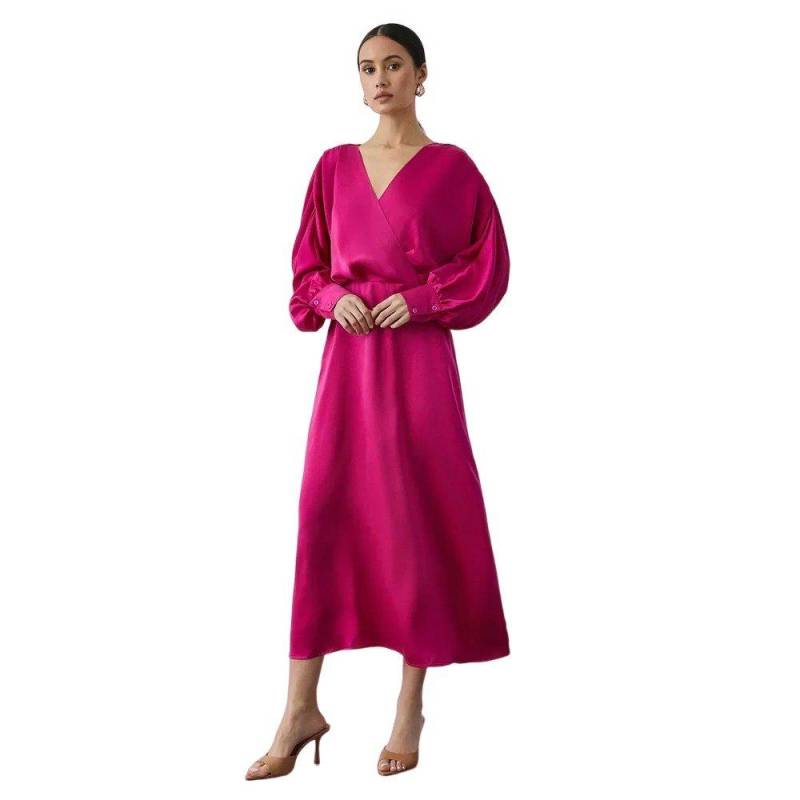 Midikleid Wickel Fledermausärmel Damen Pink 38 von Principles