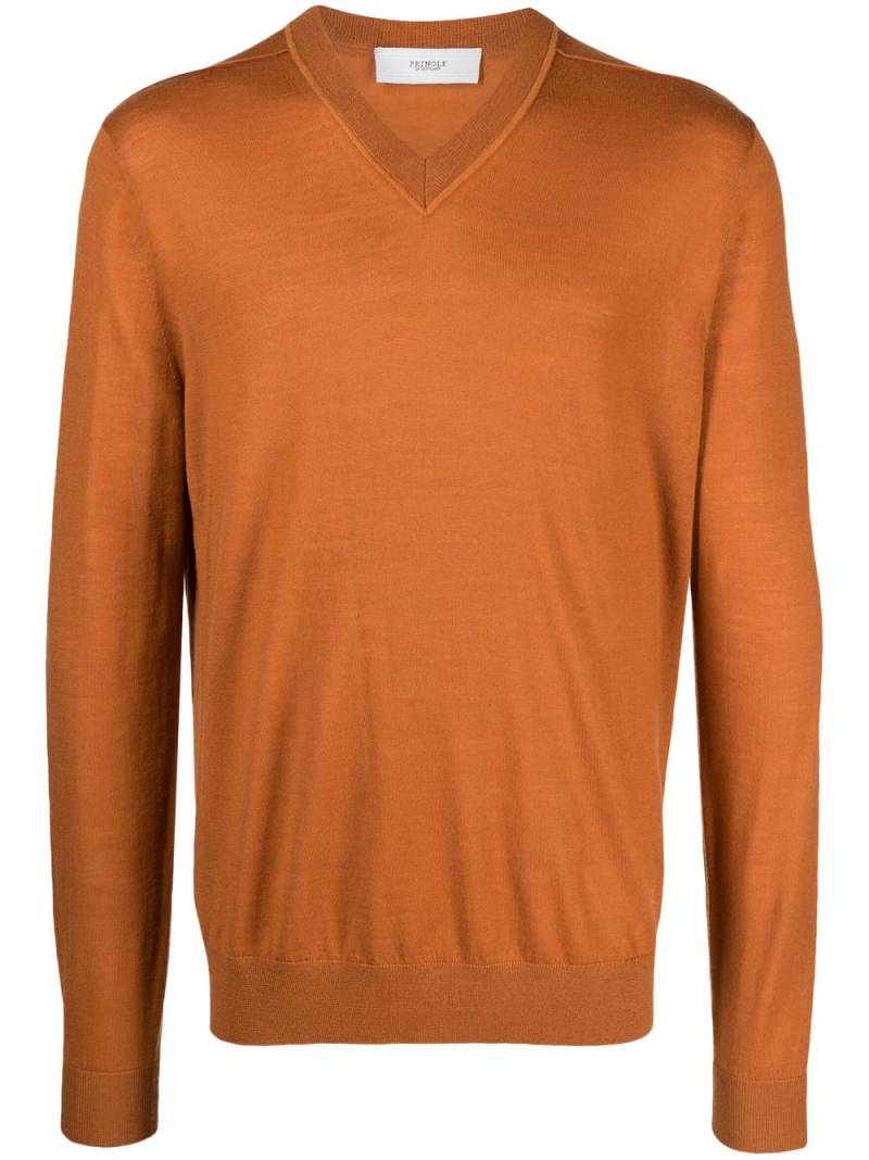 Pringle of Scotland V-neck wool jumper - Orange von Pringle of Scotland