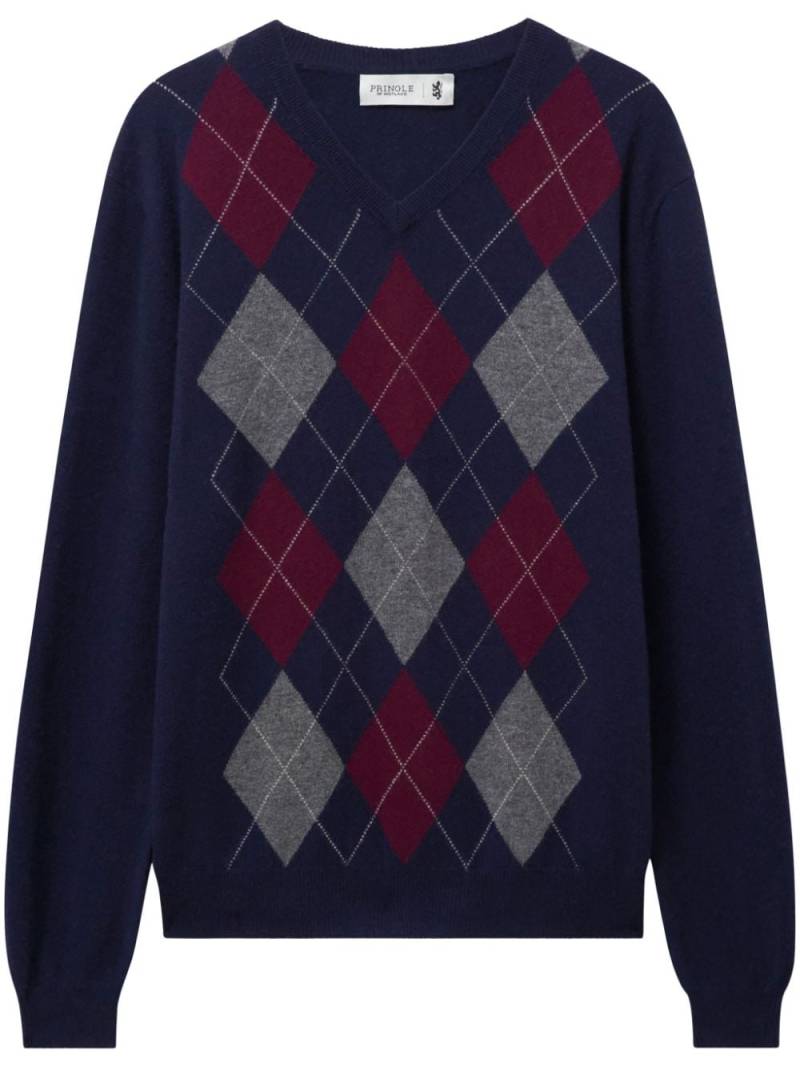 Pringle of Scotland argyle cashmere jumper - Blue von Pringle of Scotland