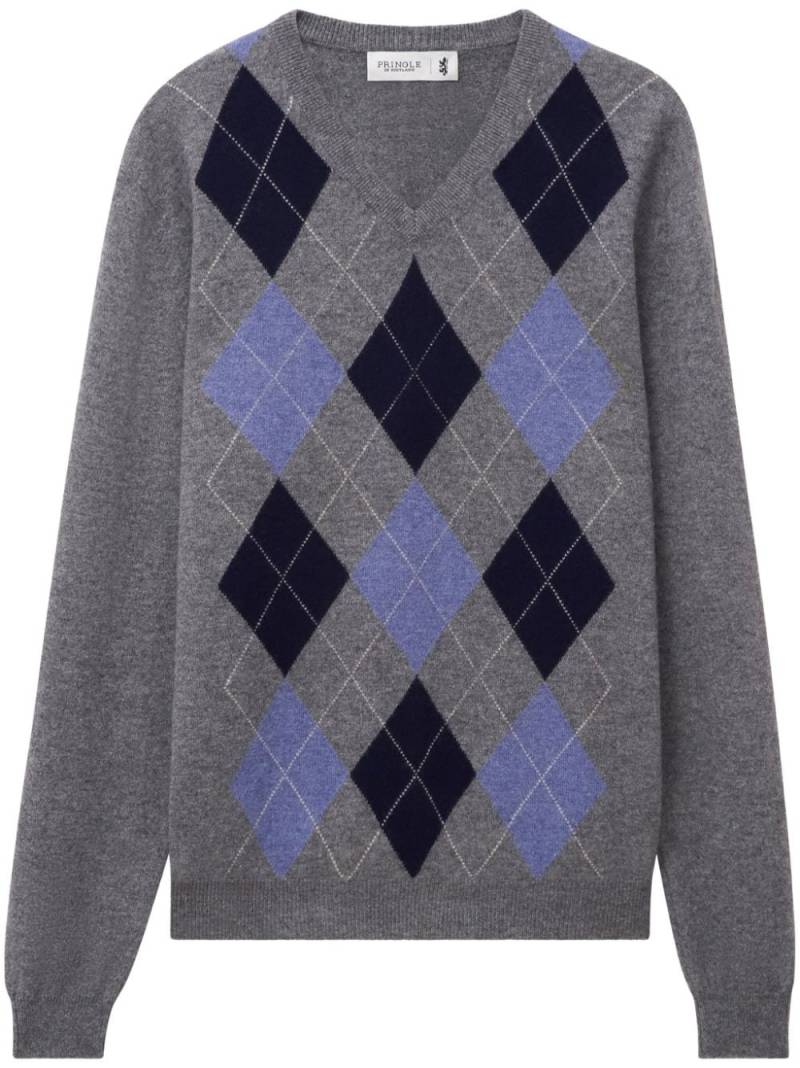 Pringle of Scotland argyle cashmere jumper - Grey von Pringle of Scotland